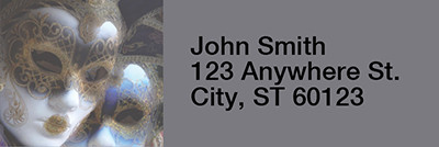 Mardi Gras Rectangle Address Labels | LRRTVL-01
