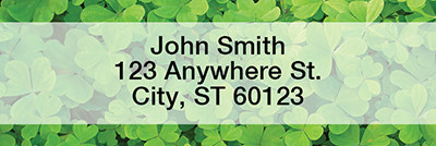 More Clovers Rectangle Address Labels | LRTVL-14