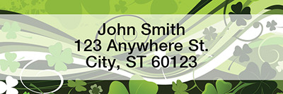 Stylistic Clovers Rectangle Address Labels | LRTVL-16