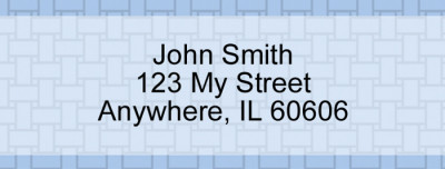 Blue Safety Rectangle Address Label | LRVAL-001