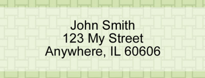 Green Safety Rectangle Address Label | LRVAL-002