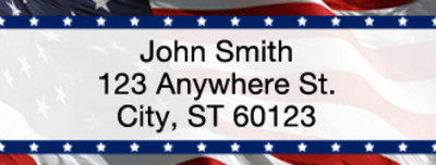 American Pride Rectangle Address Label | LRVAL-010