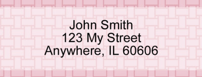 Pink Safety Rectangle Address Label | LRVAL-026