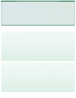 Blue Green Blank Top Laser Checks | LTC-BLA-BG