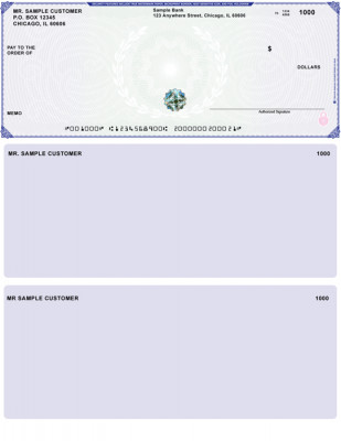 Blue Green Hologram Premium Top Laser Check | LTCHG-BG