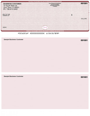 Burgundy Safety High Security Top Laser Checks | LTCHS-US