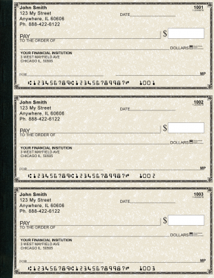 Tan Parchment Secretary  Deskbook Checks | SDB-TP