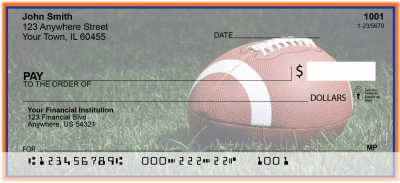 Blue & Orange Football Team Personal Checks | SPT-01