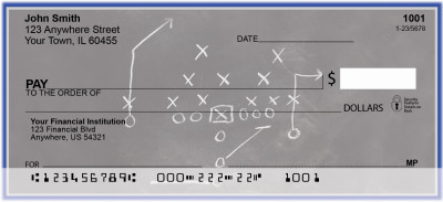 Blue & Silver Football Team Personal Checks | SPT-03
