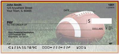 Burgundy & Gold Football Team Personal Checks | SPT-05