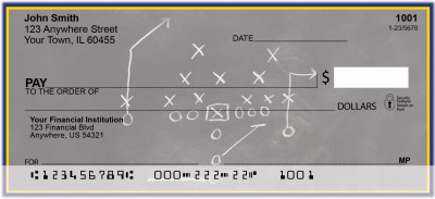 Blue & Yellow Football Team Personal Checks | SPT-07
