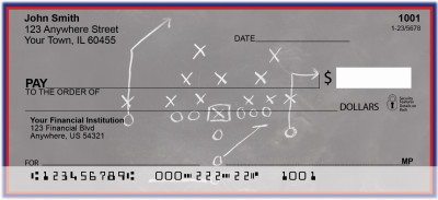 Blue & Red Football Team Personal Checks | SPT-11
