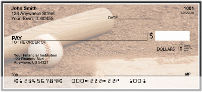Black & White Baseball Team Personal Checks | SPT-14