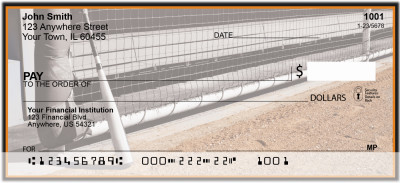 Orange & Black Baseball Team Personal Checks | SPT-16