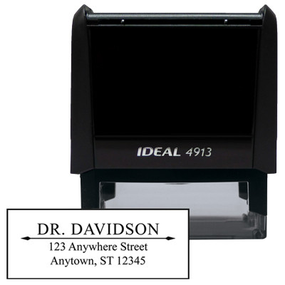 Designer Artistic Rectangle Stamp | STA-LAS-DR01