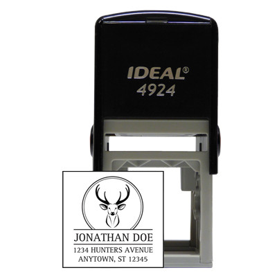Designer Deer Square Stamp | STA-LAS-DS01