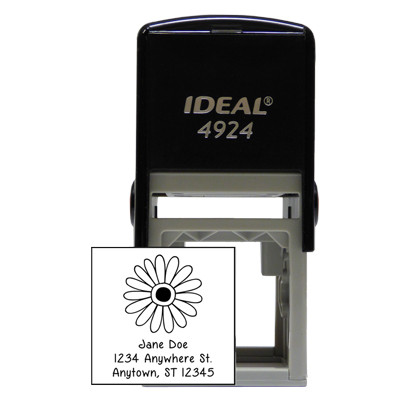 Designer Flower Square Stamp | STA-LAS-DS02