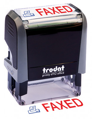 ''Faxed'' Message Stamp | STA-TRO-FAX