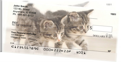 Cute Kittens Side Tear Personal Checks | STANI-06