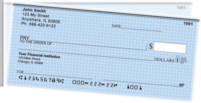 Blue Safety Side Tear Personal Checks | STVAL-001