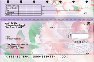 Spring Time Butterflies Top Stub Checks | TSNAT-80