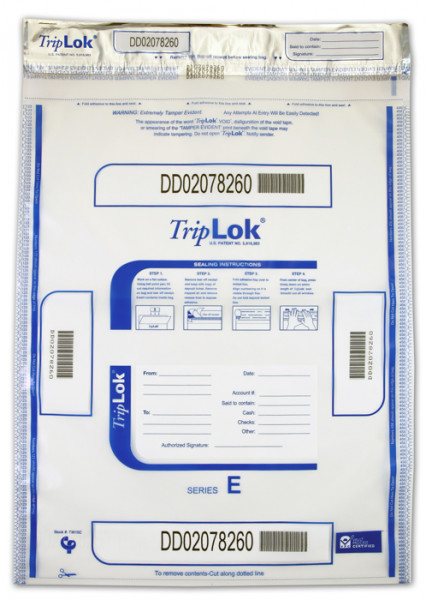 Deposit Bag 15'' X 20'' TripLok, clear | BAG-16