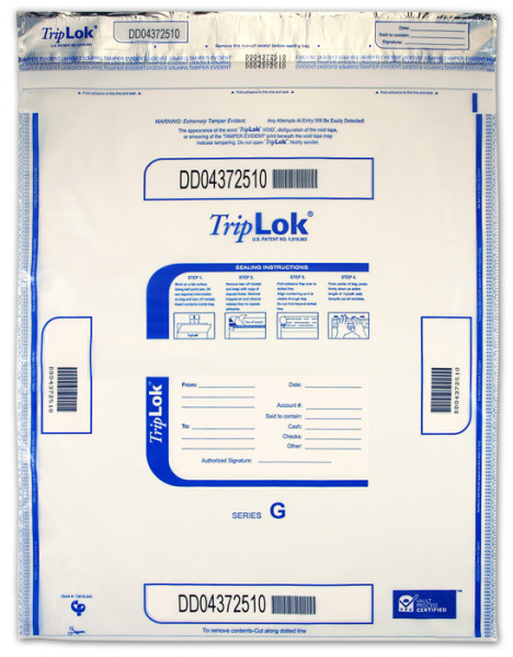 Deposit Bag 20'' X 24'' TripLok, clear | BAG-20