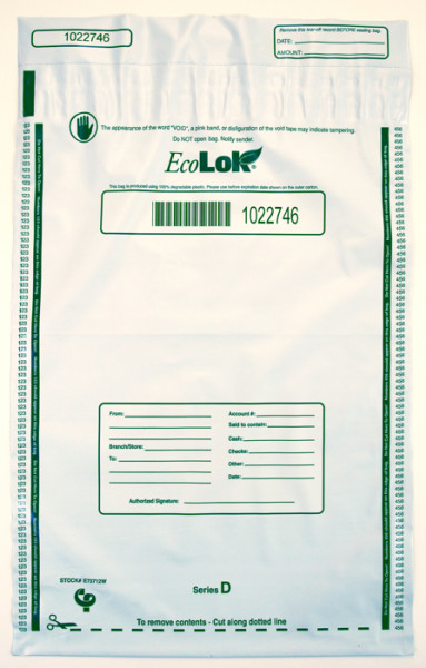 Deposit Bag 12'' X 16'' EcoLok, white | BAG-40