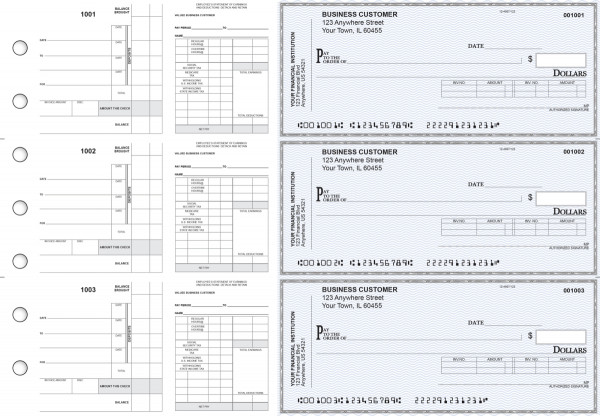 Blue Safety Payroll Invoice Business Checks | BU3-7BLU01-PIN