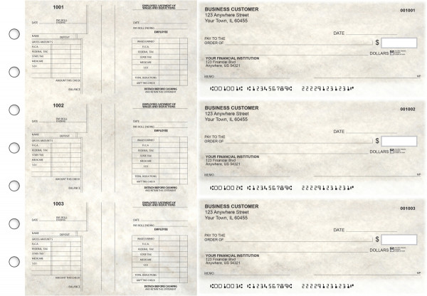 Granite Multi-Purpose Salary Voucher Business Checks | BU3-7CDS16-MPS
