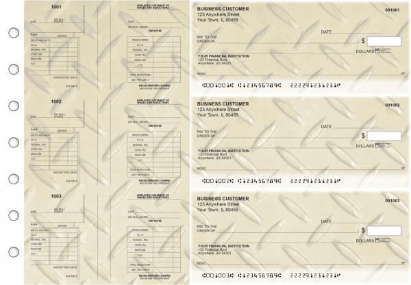 Iron Multi-Purpose Salary Voucher Business Checks | BU3-7CDS18-MPS