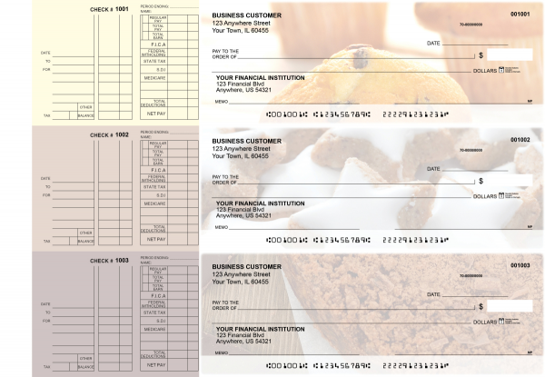 Bakery Multi Purpose Designer Business Checks | BU3-CDS02-DEP