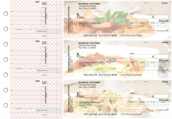 Italian Cuisine Invoice Business Checks | BU3-CDS05-INV
