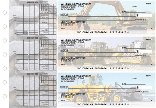 Construction Multi Purpose Designer Business Checks | BU3-CDS10-DEP