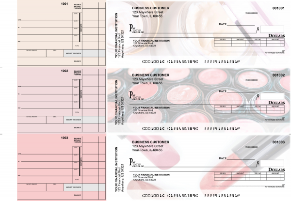 Makeup Invoice Business Checks | BU3-CDS12-INV