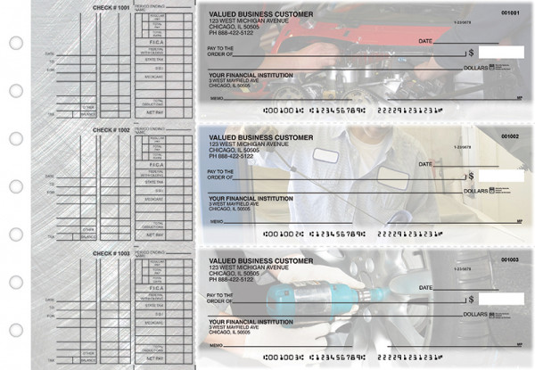 Mechanic Multi Purpose Designer Business Checks | BU3-CDS13-DEP