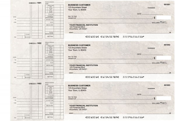 Granite Multi Purpose Designer Business Checks | BU3-CDS16-DEP