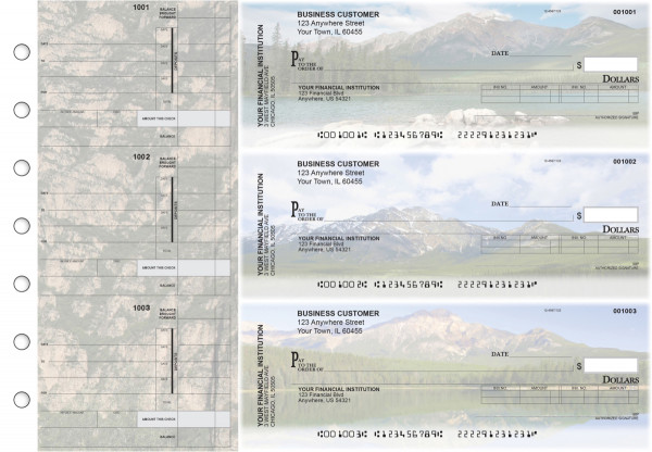 Scenic Mountains Invoice Business Checks | BU3-CDS29-INV