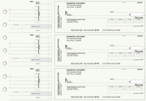 Green Knit Invoice Business Checks | BU3-GRN02-INV