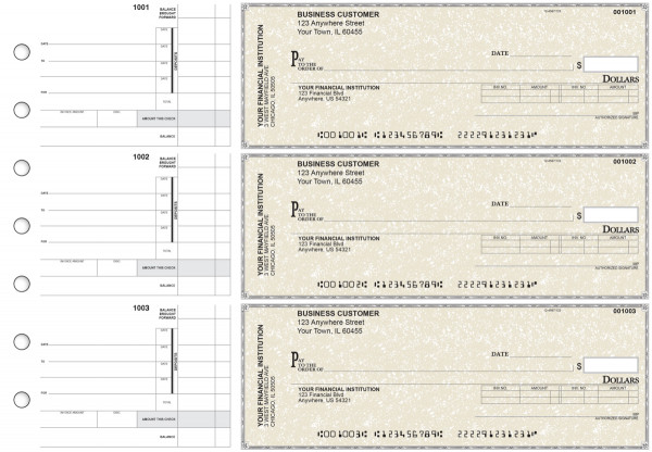 Tan Parchment Invoice Business Checks | BU3-TPM01-INV