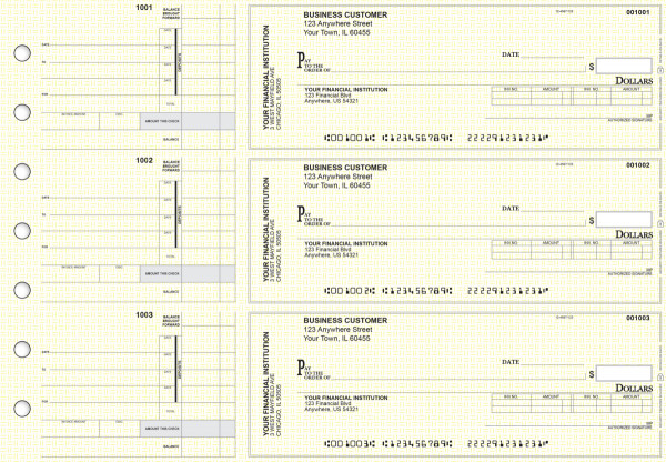 Yellow Knit Invoice Business Checks | BU3-YEL02-INV