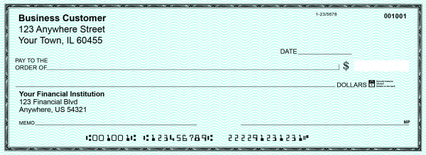 Teal Safety Business Pocket Checks | BUP-ESF01