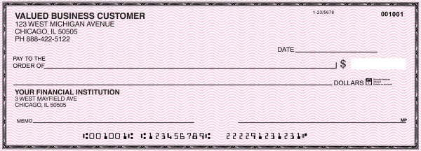 Pink Safety Business Pocket Checks | BUP-PSF01
