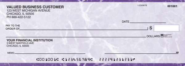 Purple Marble Business Pocket Checks | BUP-UMA01