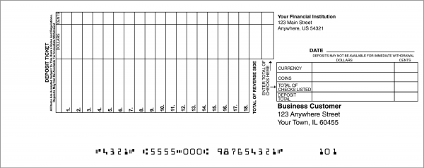 Loose Business Deposit Slips Style 17 | DEP-BDL17