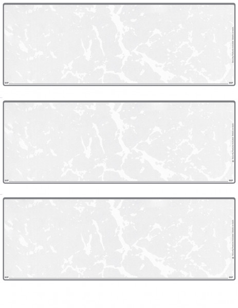 Grey Marble Blank 3 Per Page Laser Checks | L3C-BLA-EM