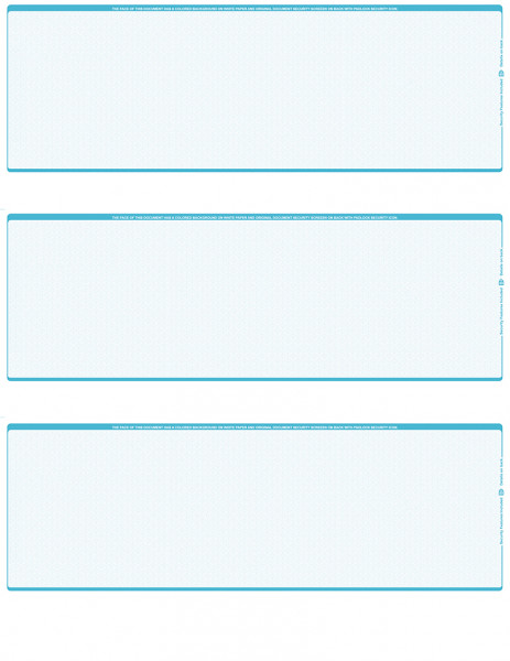 Tan Safety Blank 3 Per Page Laser Checks | L3C-BLA-TAS