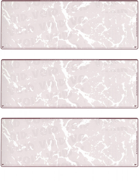 Burgundy Marble Blank 3 Per Page Laser Checks | L3C-BLA-UM