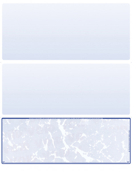 Blue Marble Blank Bottom Laser Checks | LBC-BLA-BM