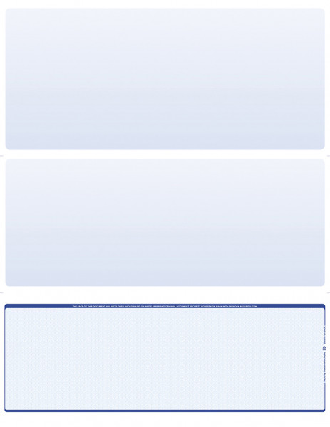 Blue Safety Blank Bottom Laser Checks | LBC-BLA-BS
